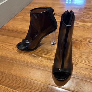 Black Transparent Booties